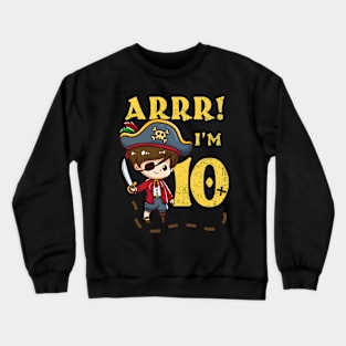 10th Birthday Pirate Captain Crewneck Sweatshirt